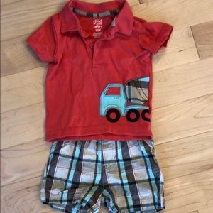 Boys 12 month matching shorts and polo